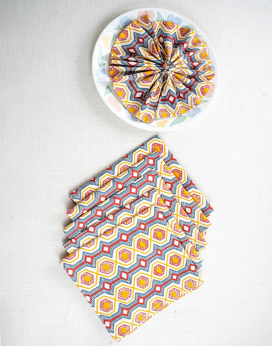Set Of 6 - 16"X 16" Suraj Cotton Napkin