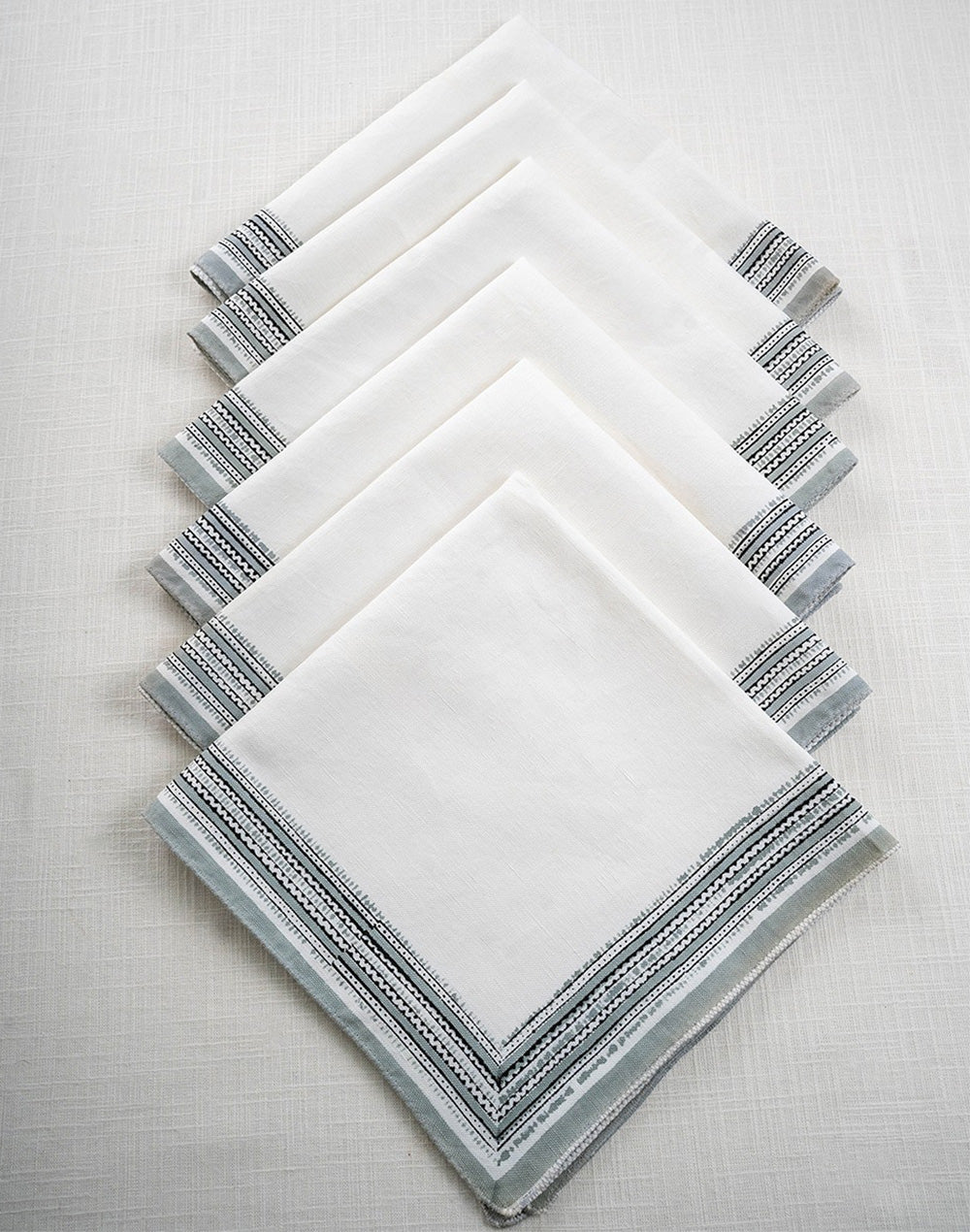 Set Of 6 -20"X20" White Cotton Napkin