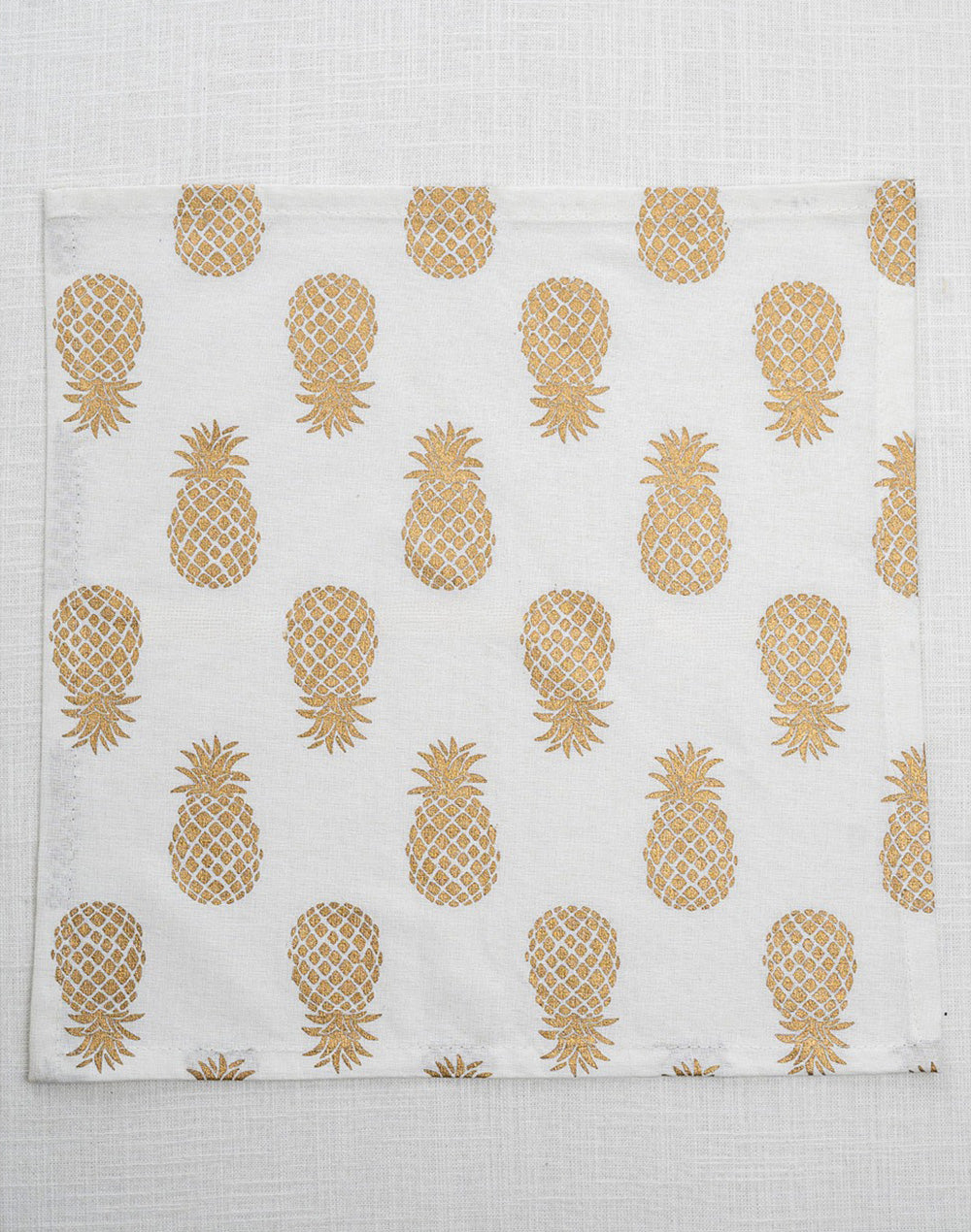 Set Fo 6 -12"X 12" Pineapple Print Cotton Napkin