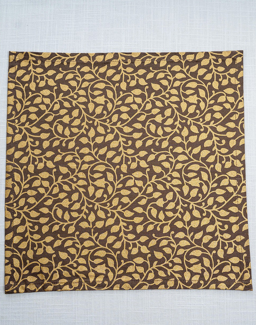 Set Of 6 - Brown Cotton Cocktail Napkin/ Party Napkins
