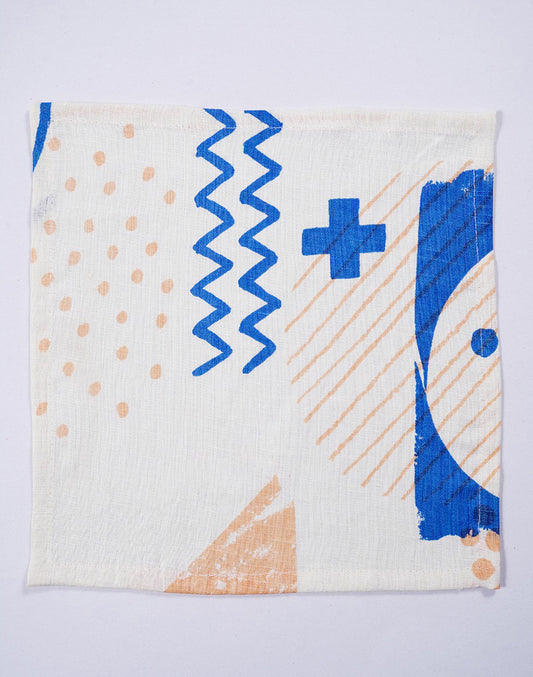 Set Of 6 - 10" Abstract Cocktail Napkin