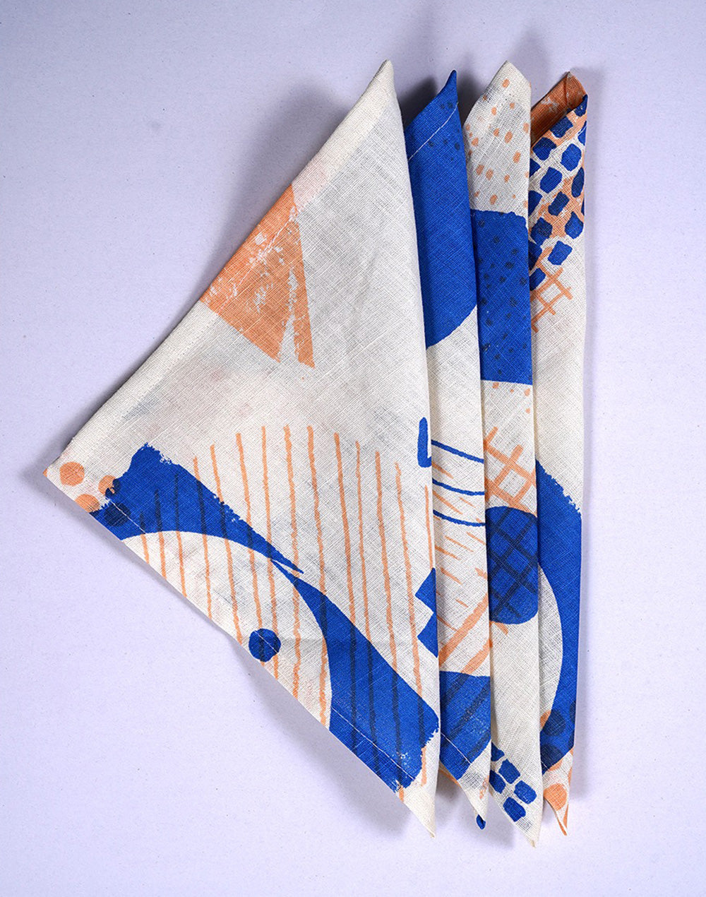 Set Of 6 - 10" Abstract Cocktail Napkin
