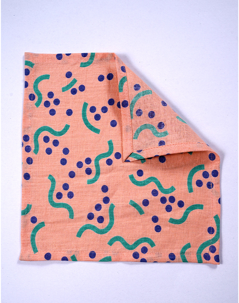 Set Of 4 - Printed Linen Cocktail Napkin/ Premium Party Napkins