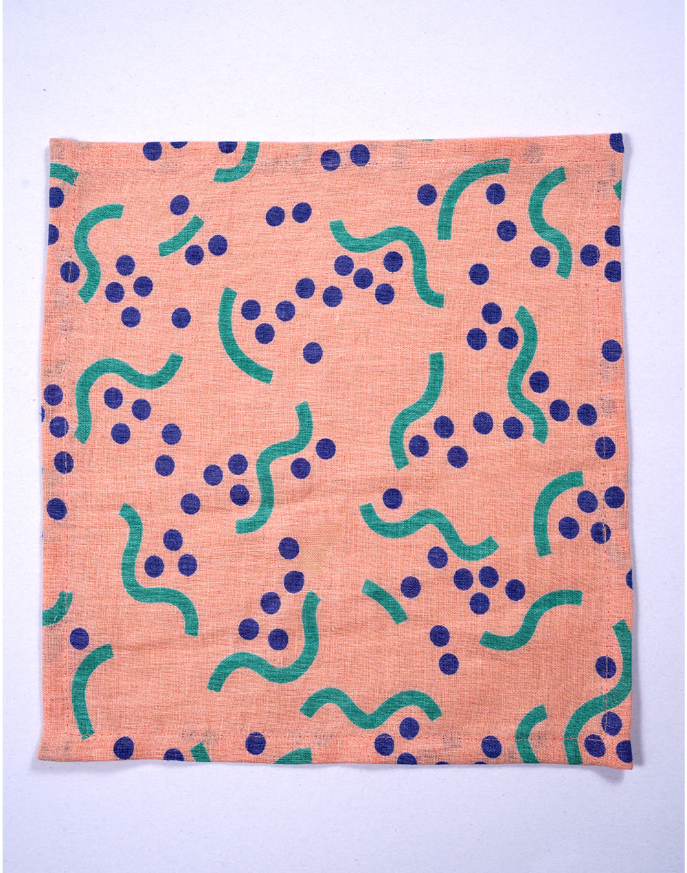Set Of 4 - Printed Linen Cocktail Napkin/ Premium Party Napkins