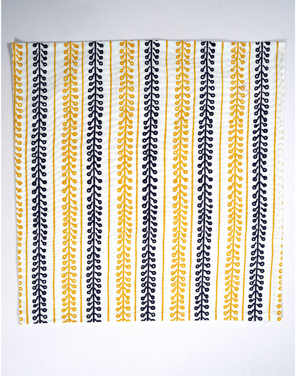 Set Of 6 - 16" Black and Yellow Cotton Table Napkins