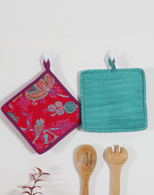 Floral Print Pot Holder Set