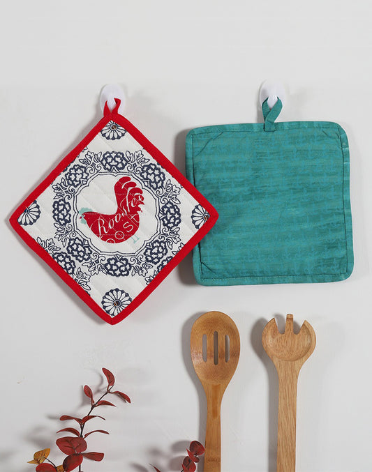 Multicolor Printed Pot Holder Set