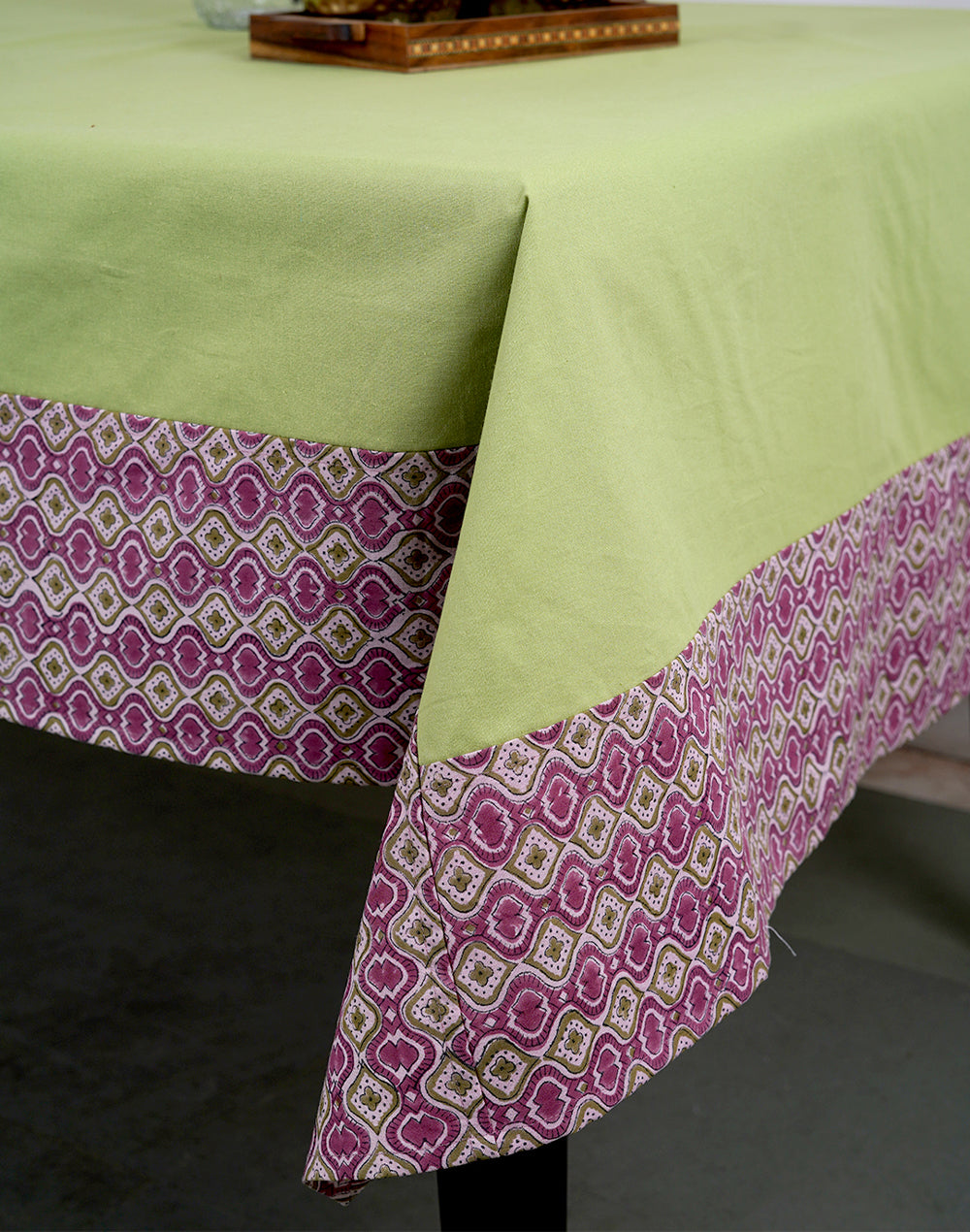 Green Cotton Dining Table Cover