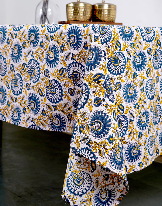 Yellow Ethnic Protective Table Cover