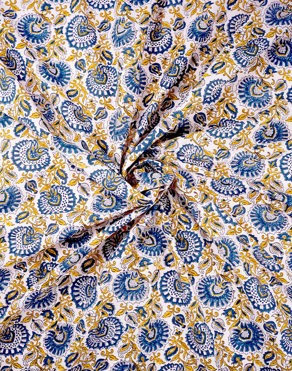 Yellow Ethnic Protective Table Cover