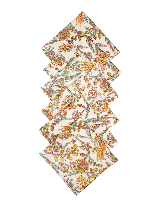 Set Of 6 - 10" Tulip Cotton Everyday Napkin/ Small Napkin Set