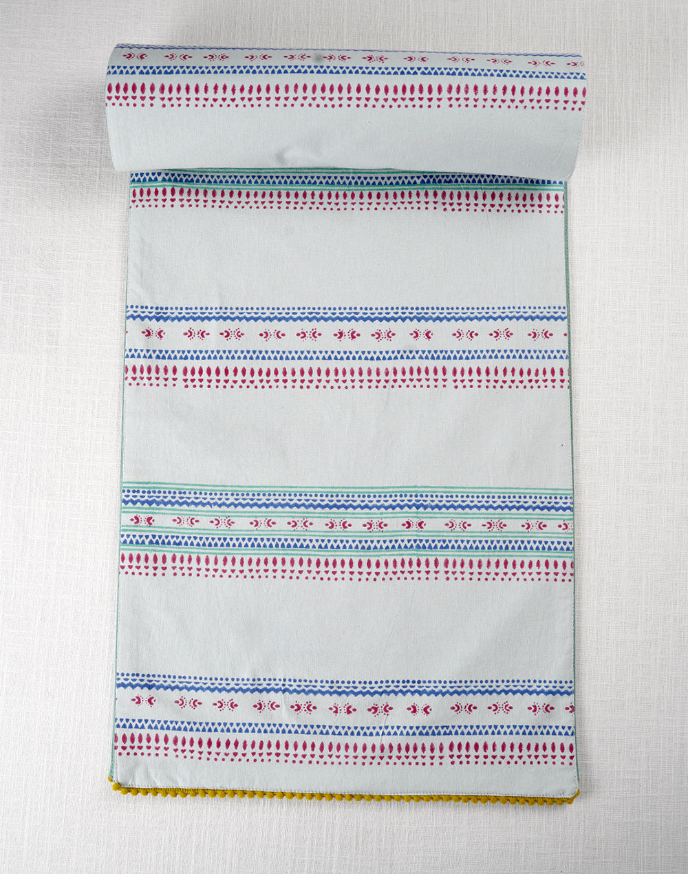 Blue Cotton Stripes Table Runner