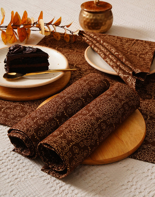 Set Of 6 - 12" Cocktail Napkins For Diwali / Rakhi / Housewarming