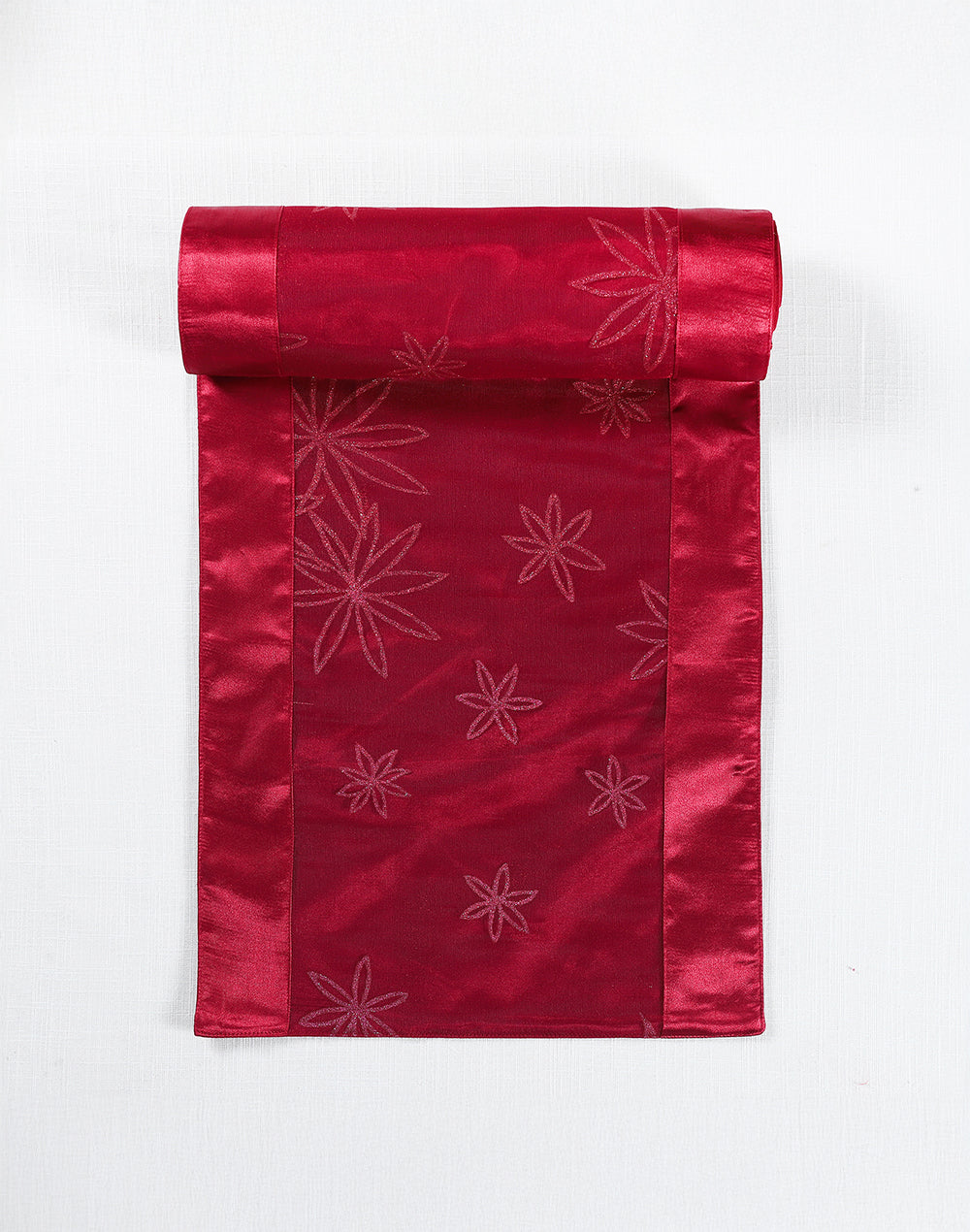 Red Shimmer Christmas Dinner Table Runner