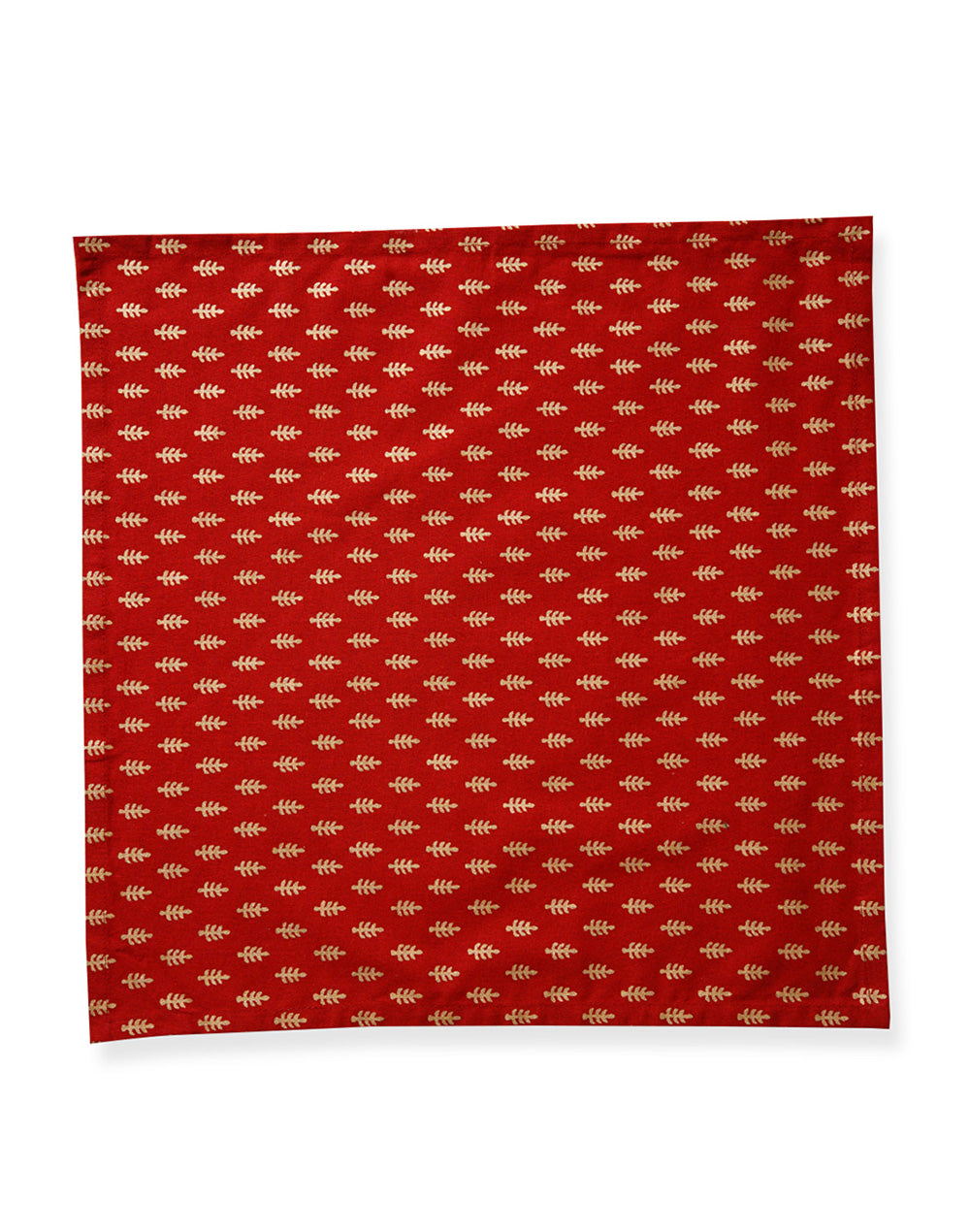 Set of 6 - 16" Red Decorative 100% Cotton Table Napkins