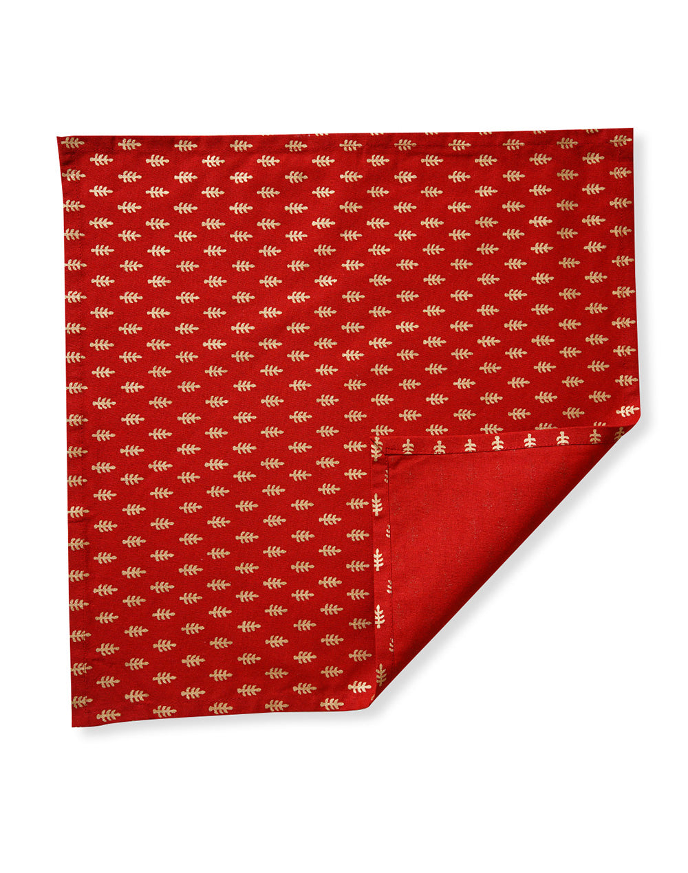 Set of 6 - 16" Red Decorative 100% Cotton Table Napkins