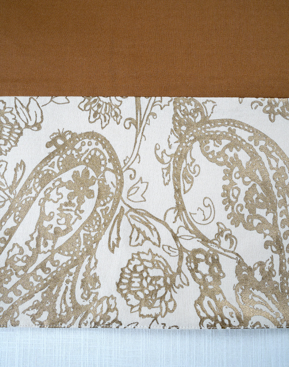 Brown Gold Printed Decorative Table Runner