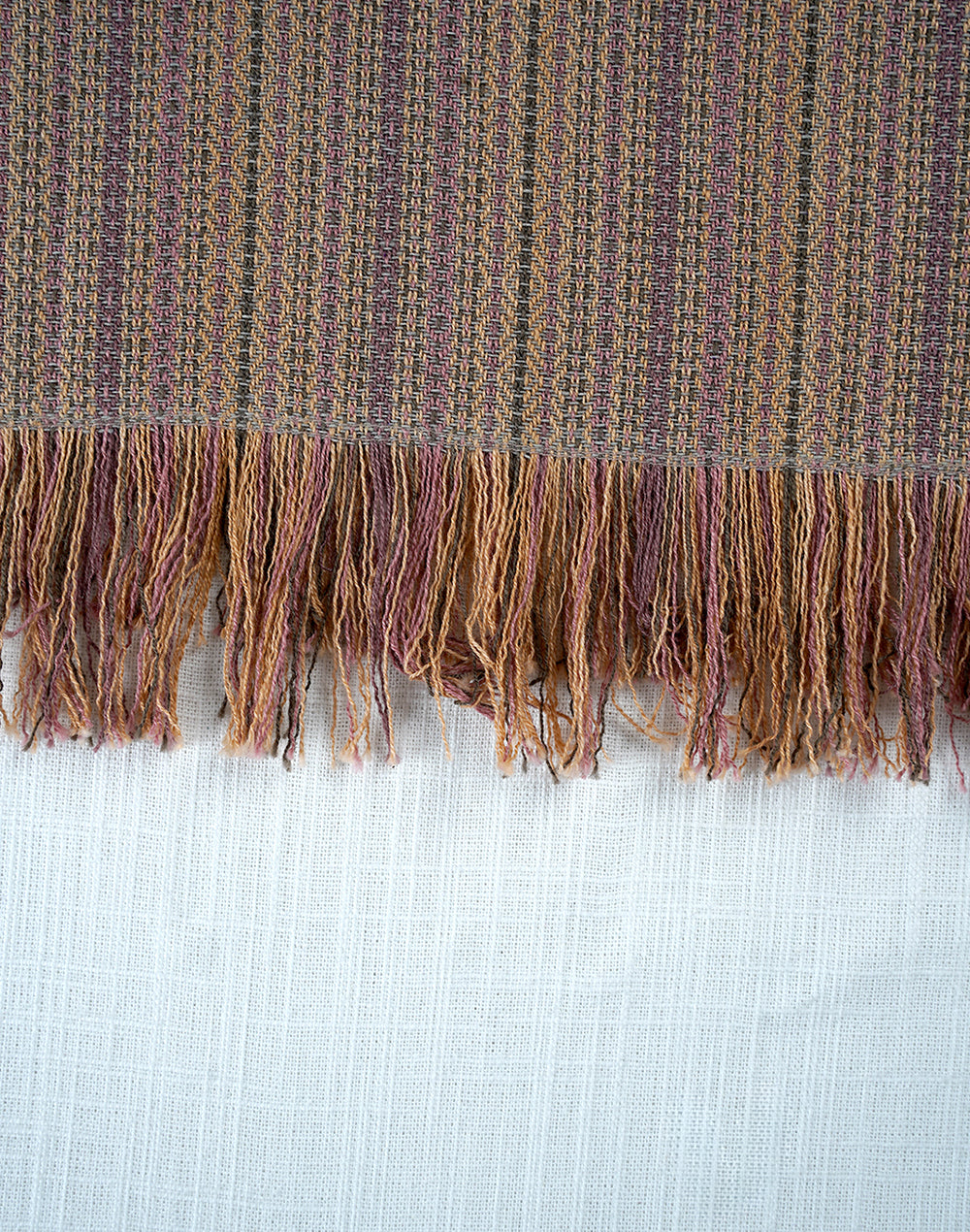 Brown Cotton Textured Center Table Runner