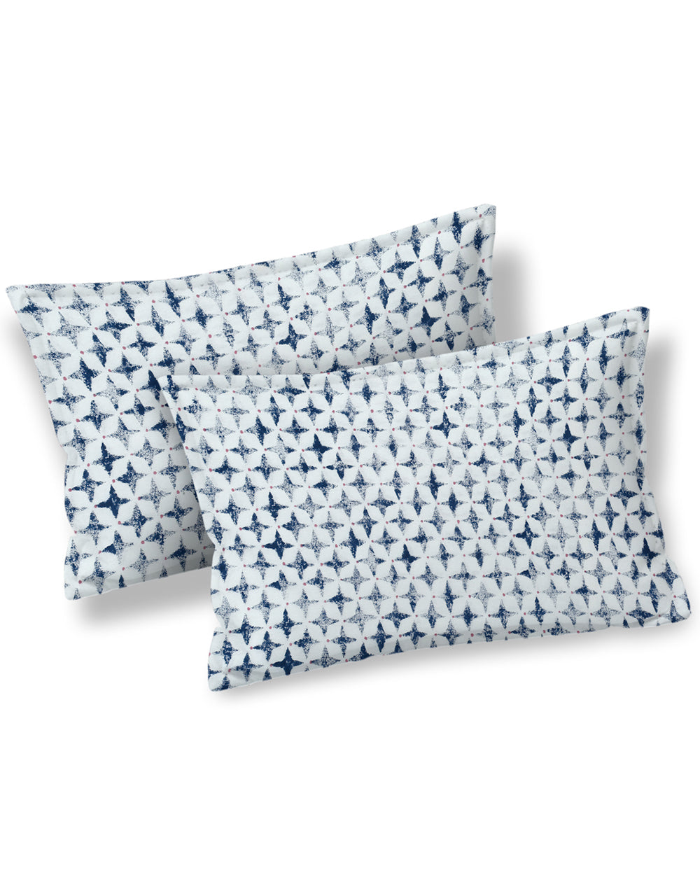 Blue Cotton Bedsheet Set with 2 Pillow Covers