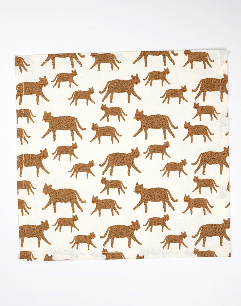 Set Of 6 - 12" Animal Print Cocktail Napkin / Small Cotton Napkins