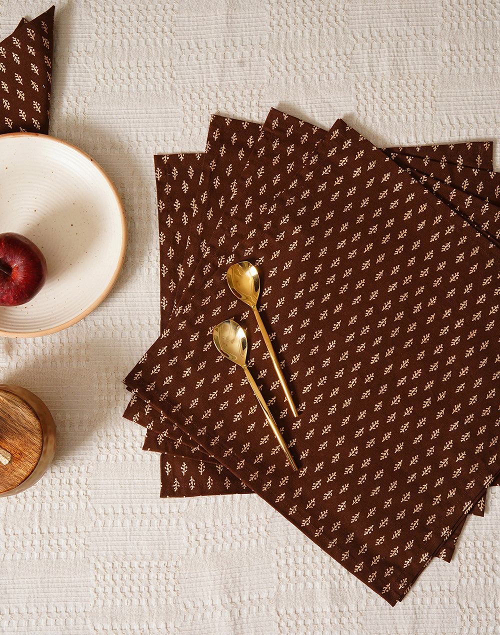 Set Of 6 - 12" Cocktail Napkins For Diwali / Rakhi / Housewarming