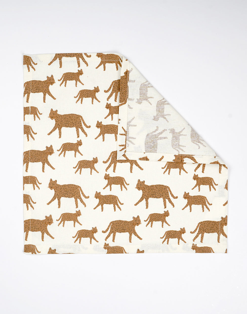 Set Of 6 - 12" Animal Print Cocktail Napkin / Small Cotton Napkins