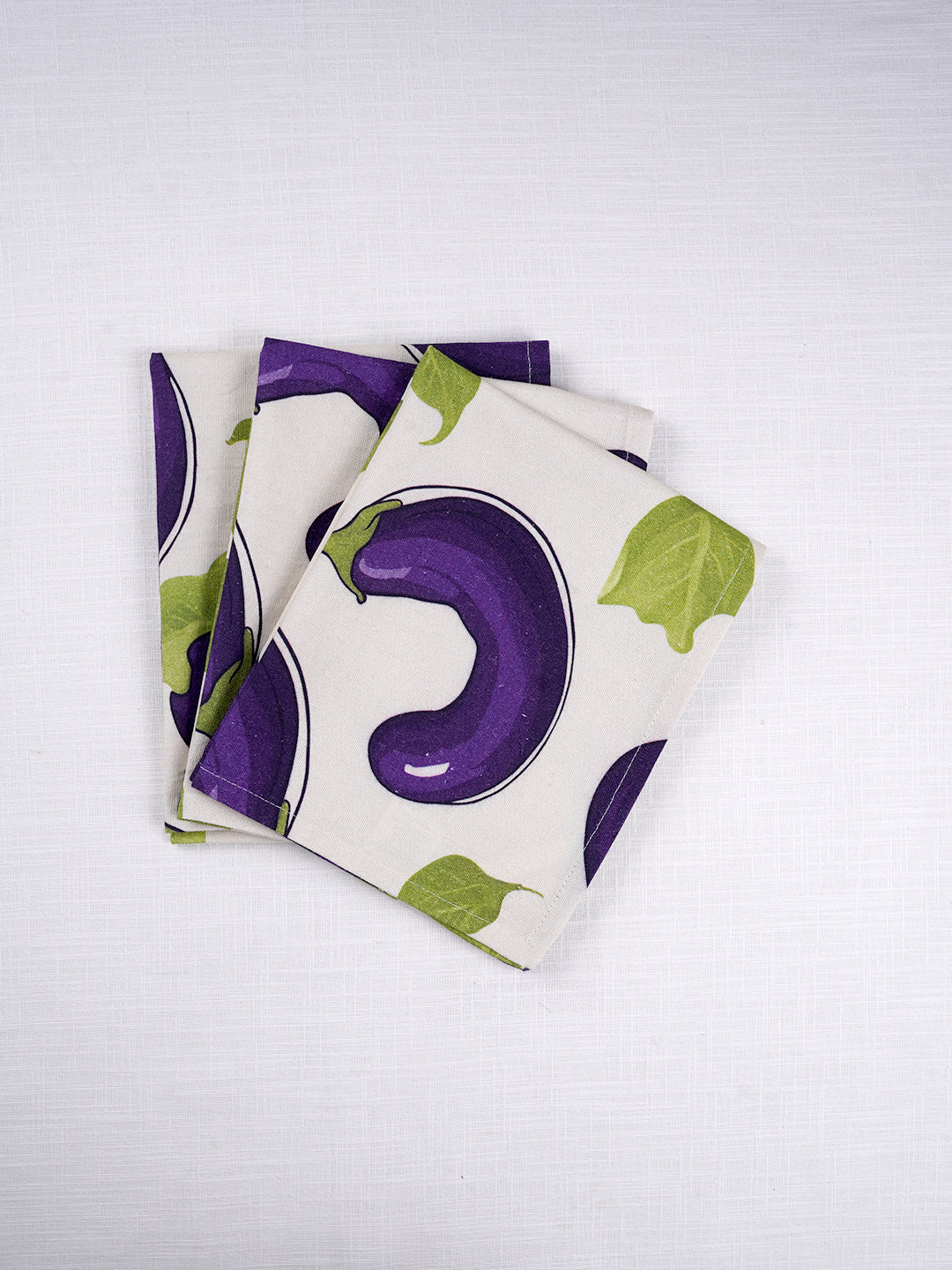 Set of 3 - Bringal Print Cotton Kitchen Towel/ Tea Towel