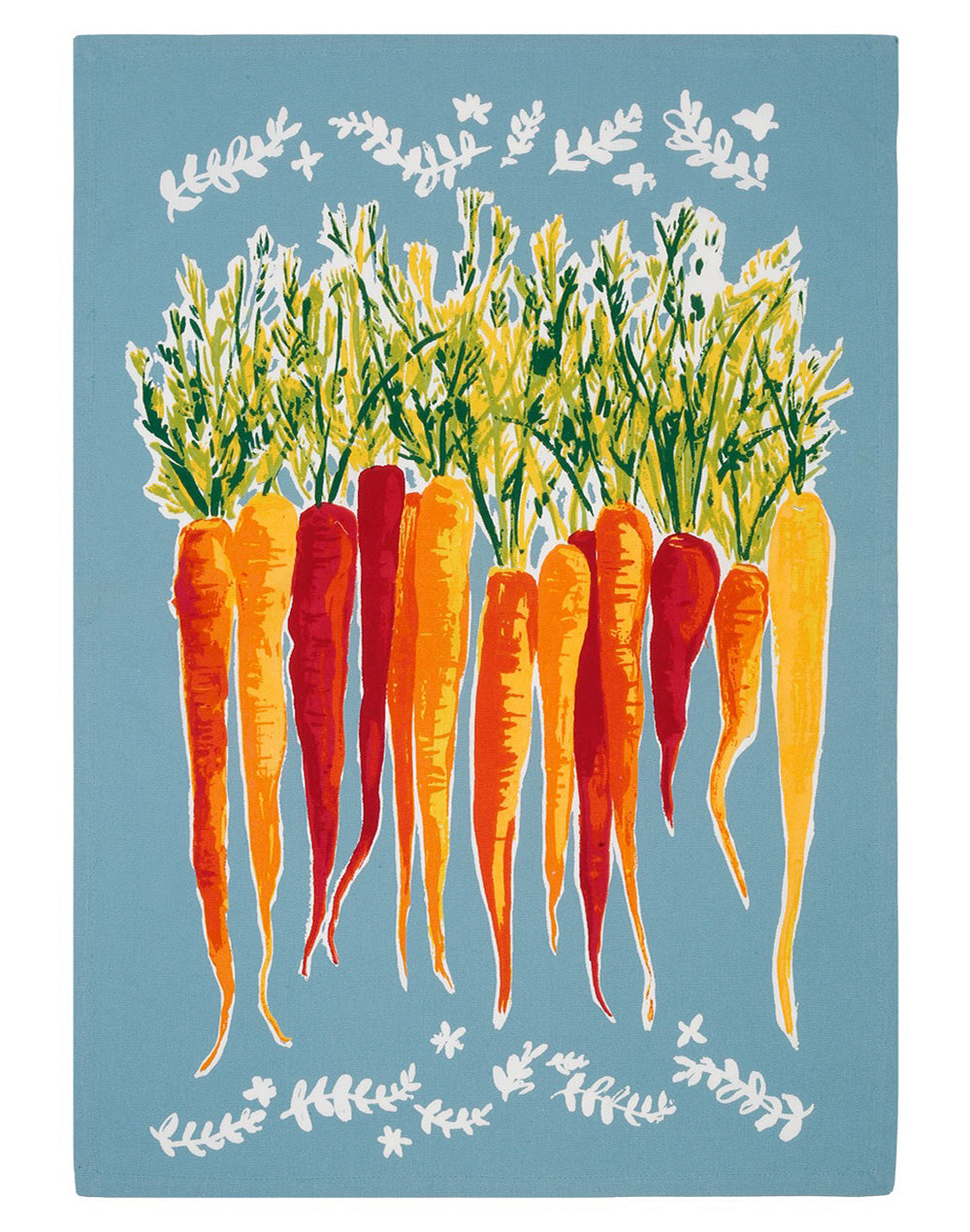 Set of 4 - Grey Carrots Cotton Reusable Kitchen Towel