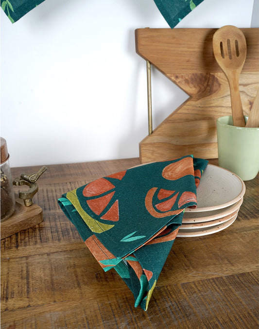 Set of 3 - Zesty Cotton Dark Color Kitchen Towel