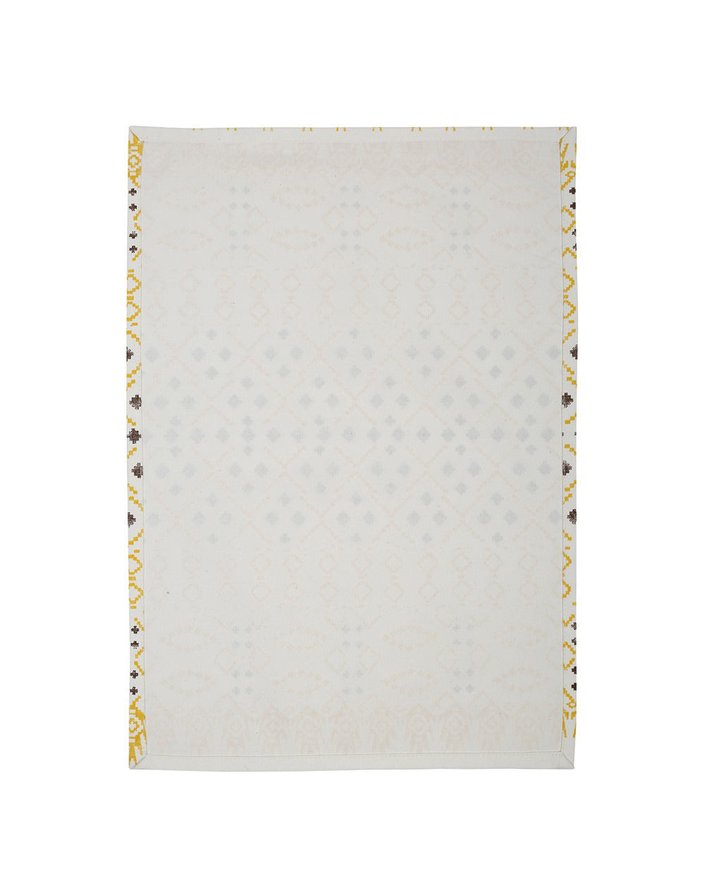 Set of 4- Yellow 100% Cotton Printed Table Mat