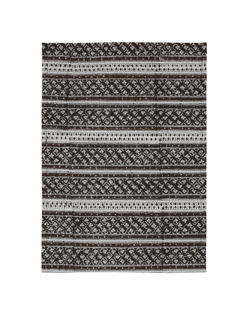 Set of 4- Brown Cotton Printed Table Mat