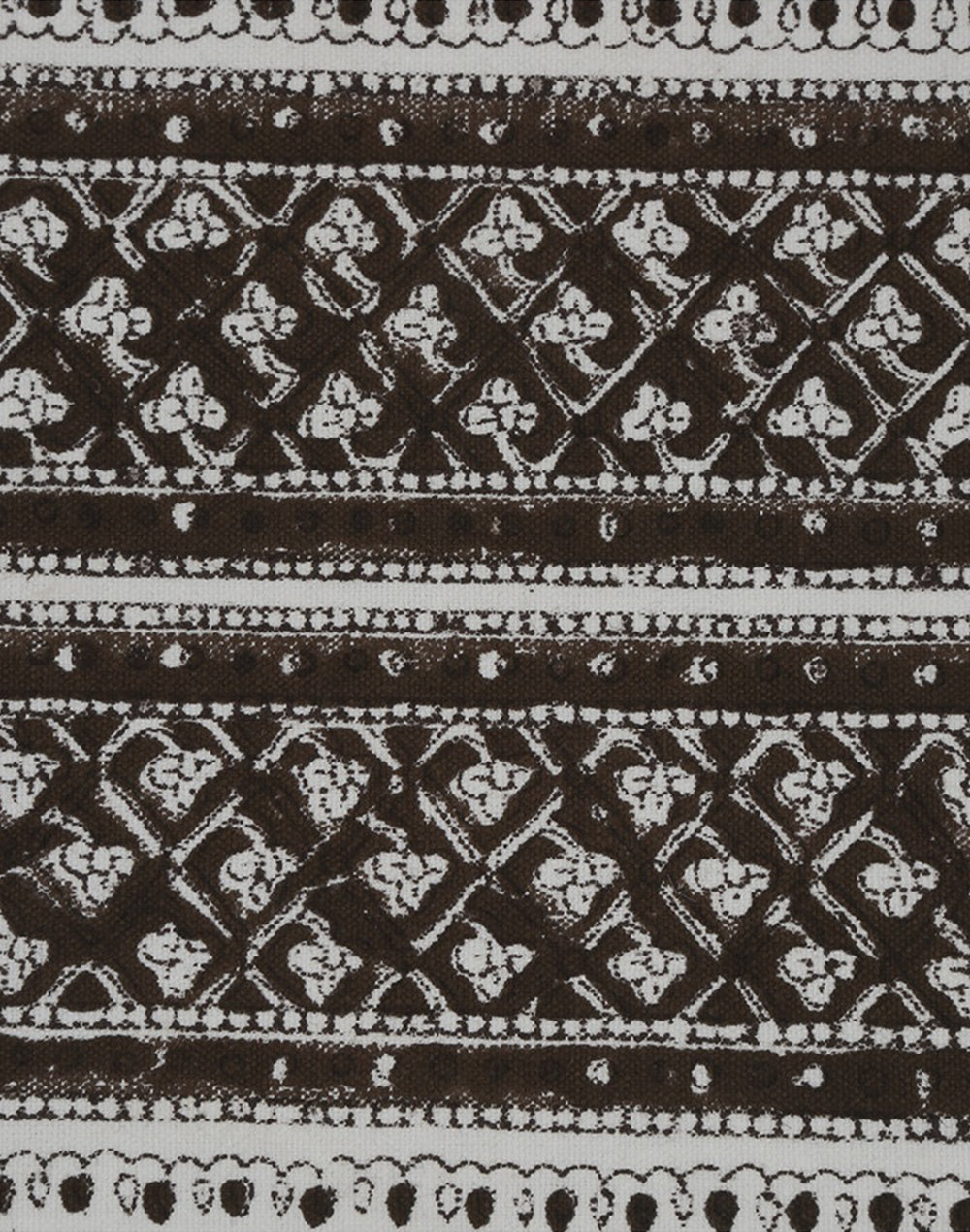 Set of 4- Brown Cotton Printed Table Mat