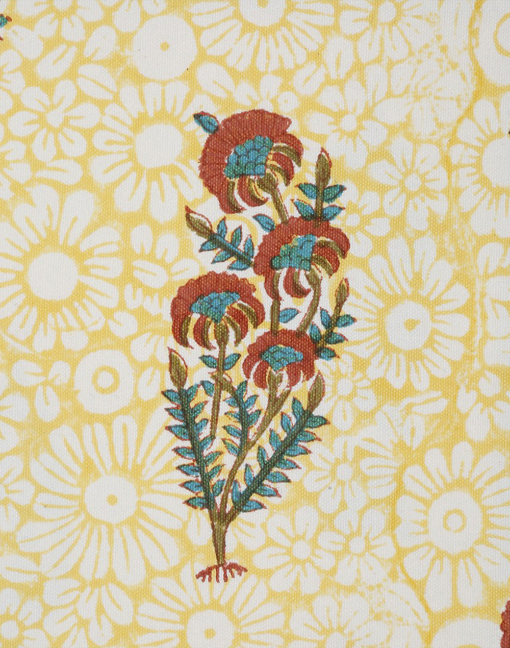 Set of 4- Yellow 100% Cotton Printed Placemat