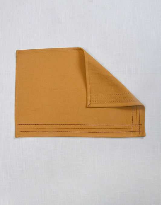 Set of 4- Solid Embroidered Placemat