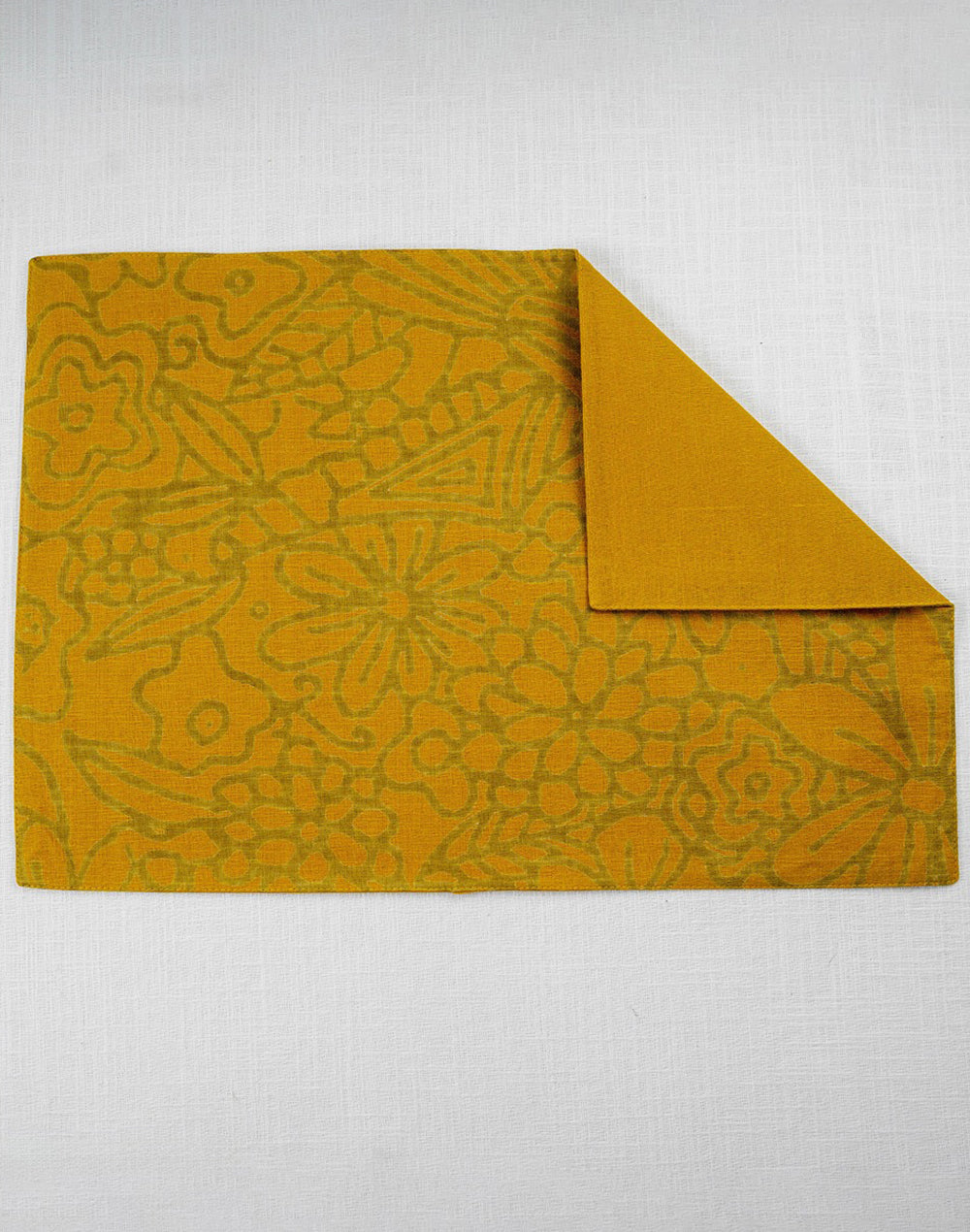 Set of 6 - Yellow Floral Placemat