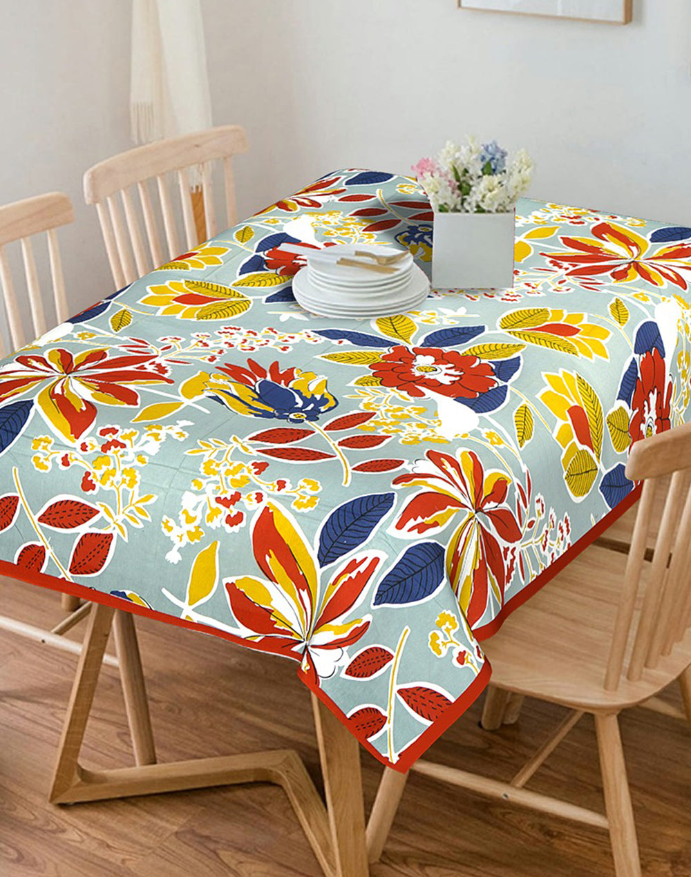 Multicolor Floral 6 Seater Table Cover