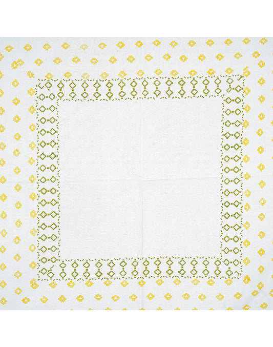 Block Printed 4 Seater Cotton Table Cover