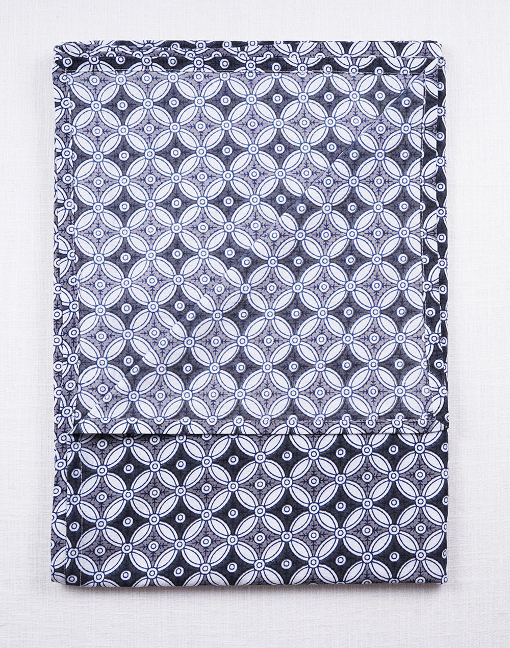 Grey Cotton 4 Seater Dining Table Cover