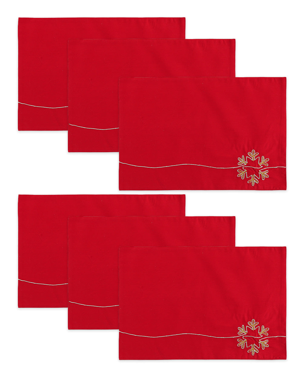 Set of 6 - Snow Flake Cotton Placemat