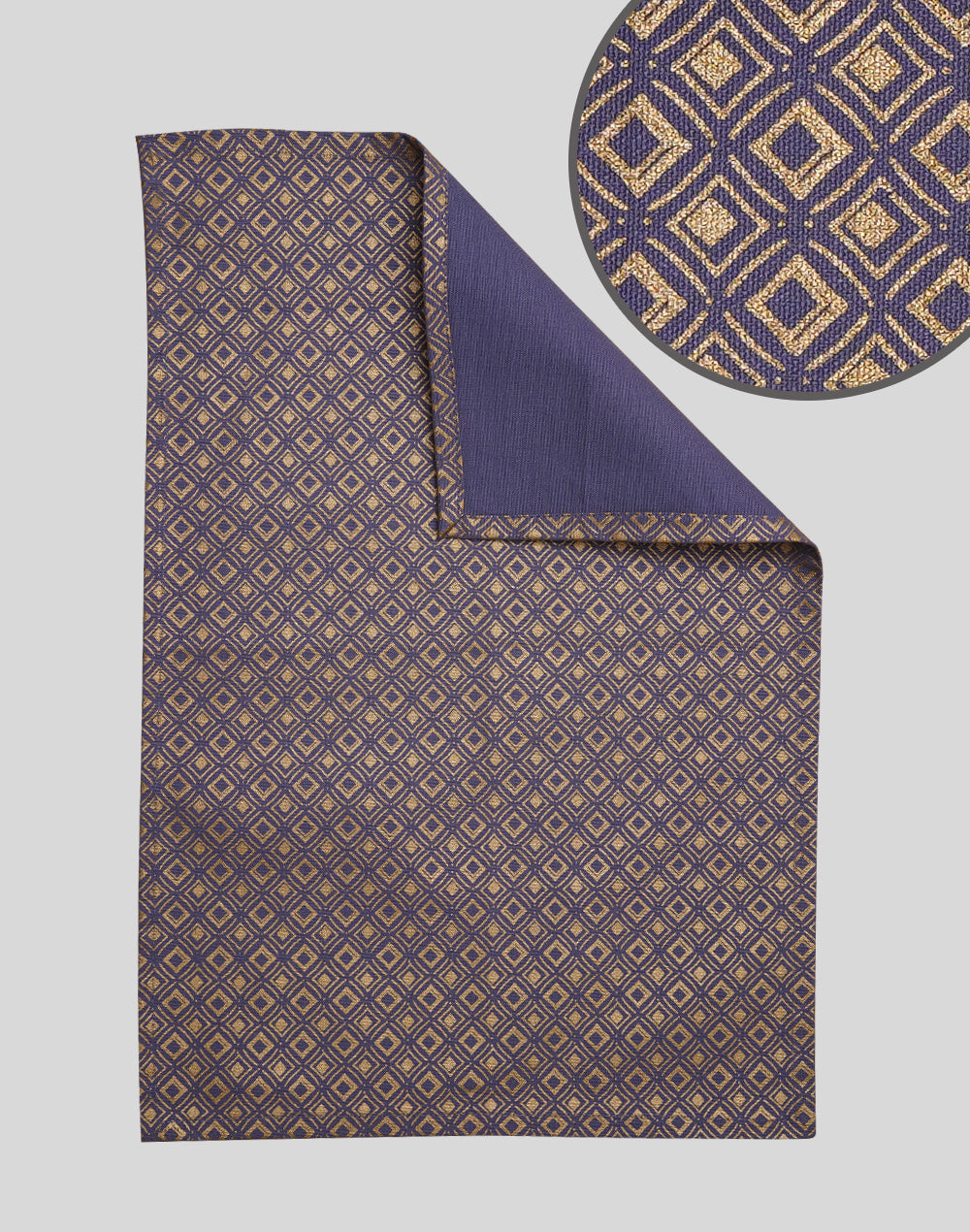Set of 6- Purple cotton printed table mat