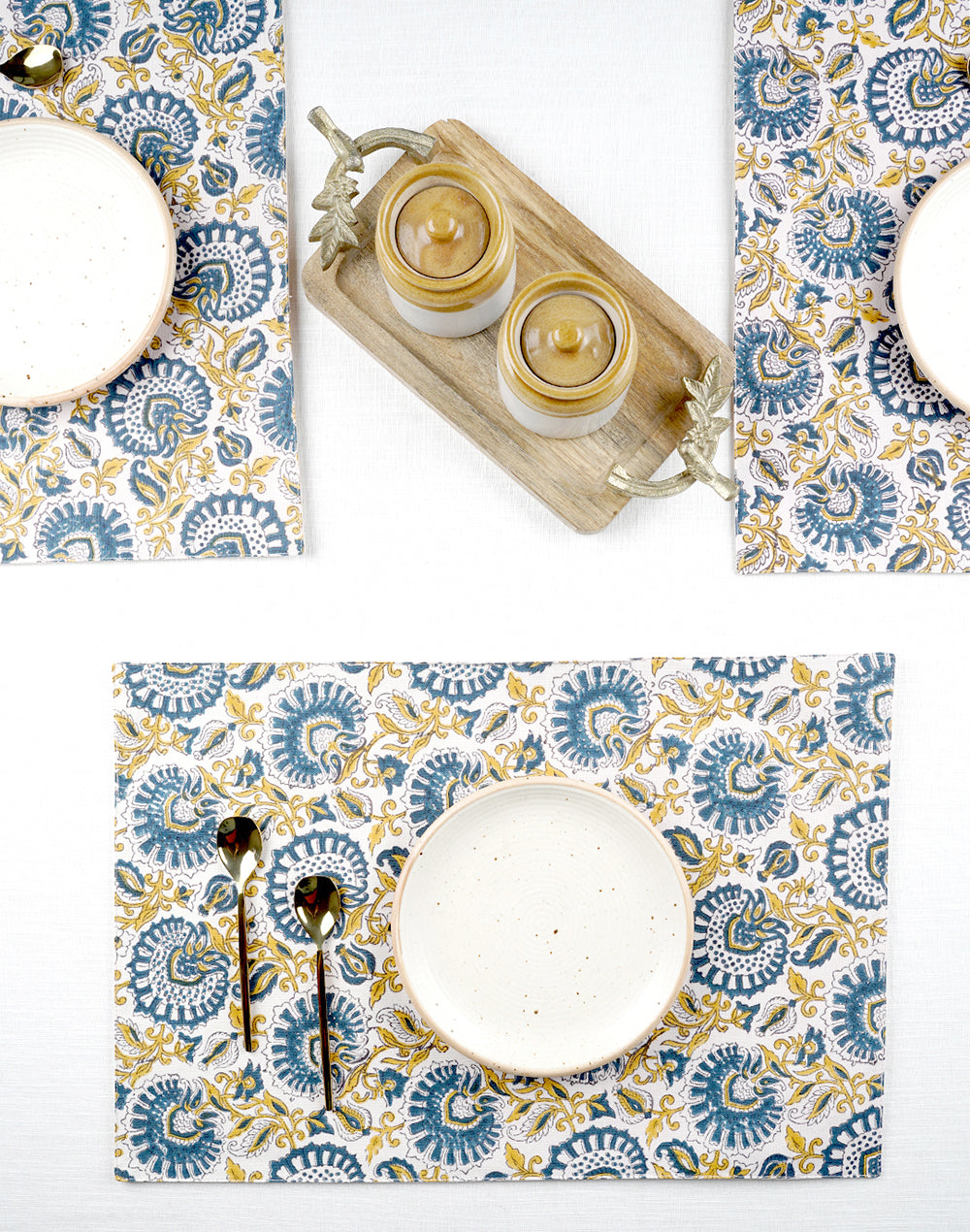Set of 6 - Floral Dining Placemats