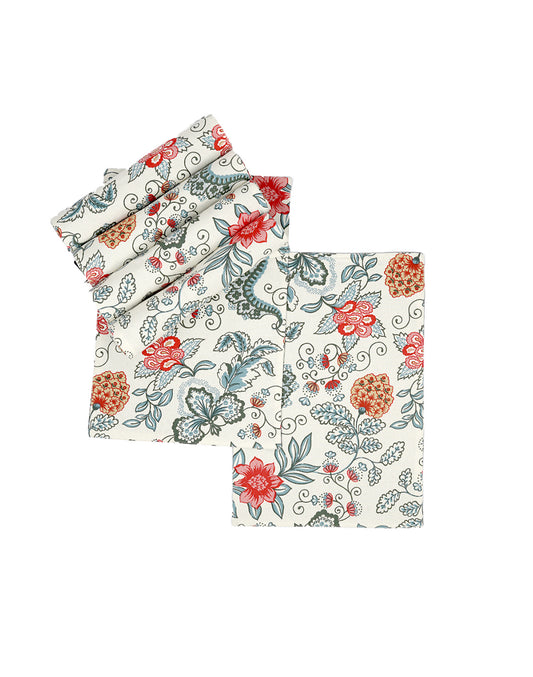 Set of 4 - Floral Cotton Table Placemat