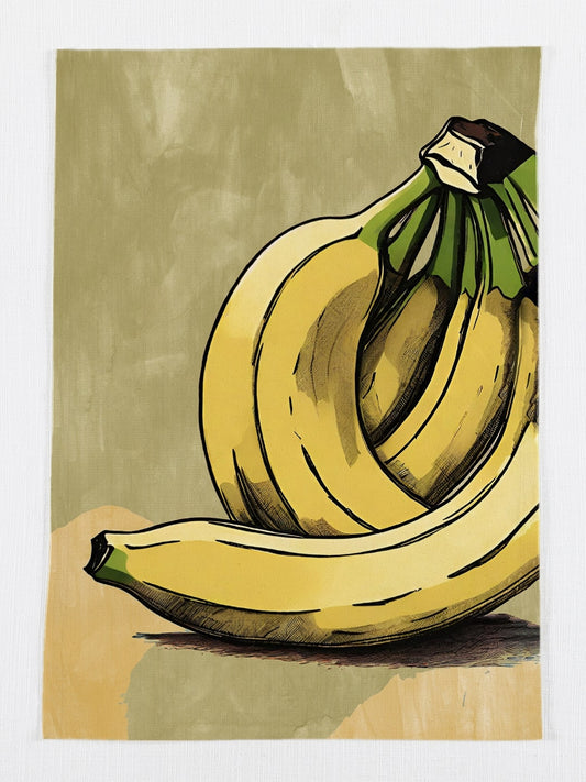 Set of 3- Banana Print Multicolor Cotton Kitchen Towel / Tea Towel