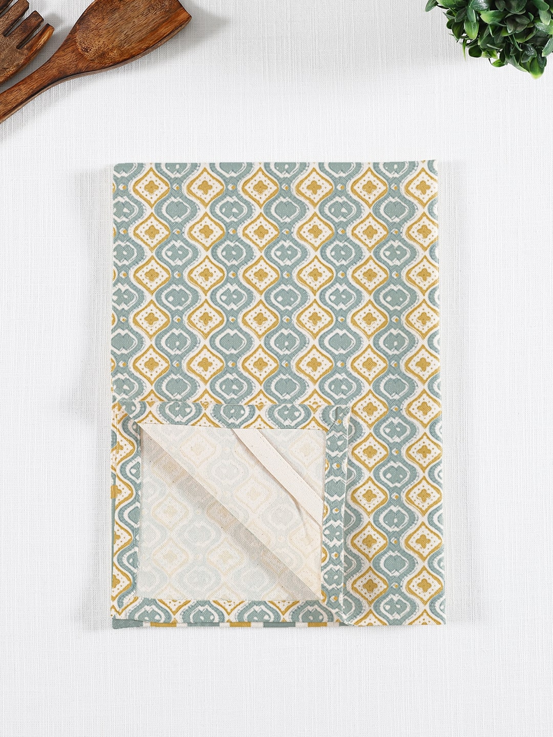Set of 3 - Orange Geometric Multipurpose Kitchen Towel