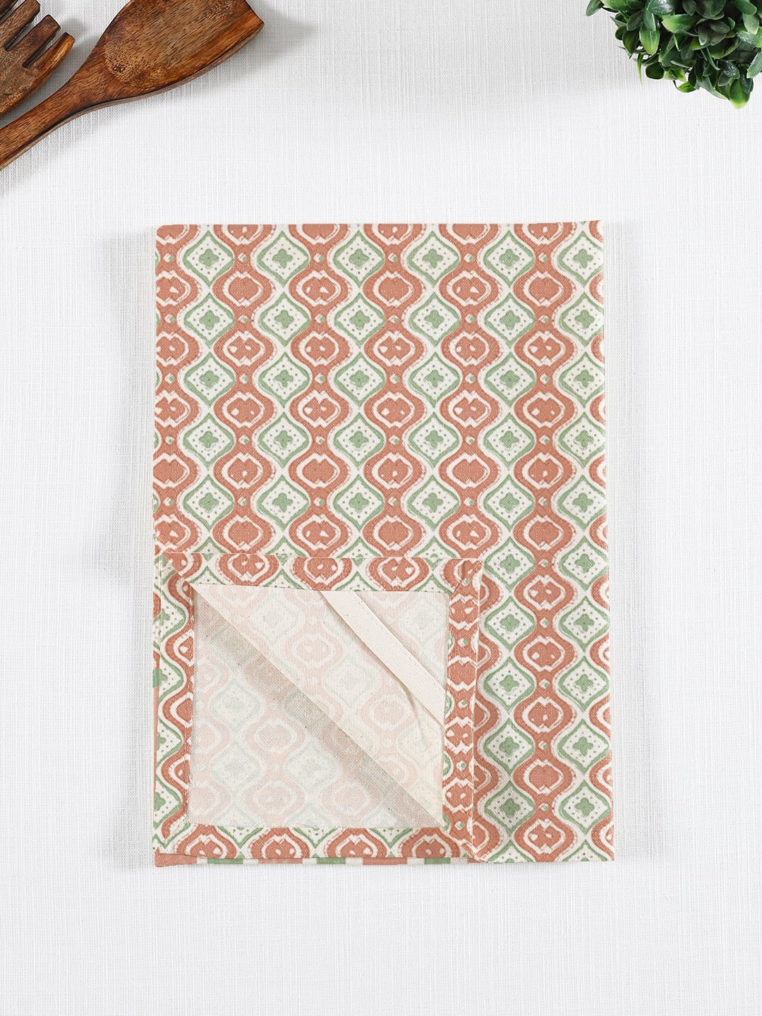 Set of 3 - Orange Geometric Multipurpose Kitchen Towel
