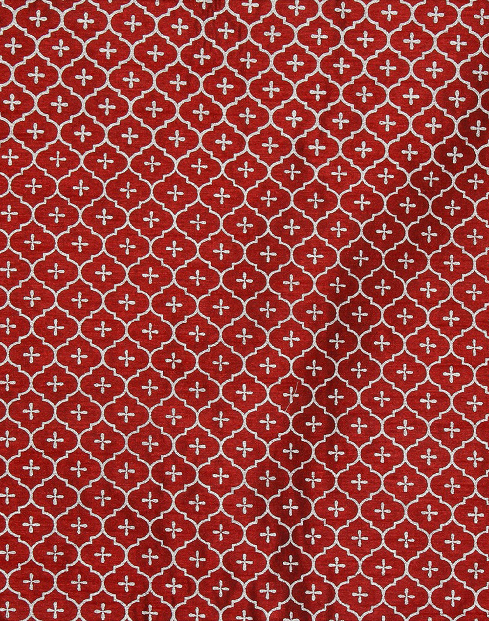 Set Of 6 - Red Gold Printed Decorative Placemat Set