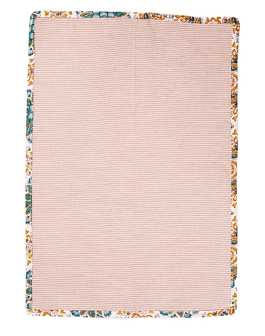 Set Of 6 - Pink Cotton Stripes Dinner Placemats