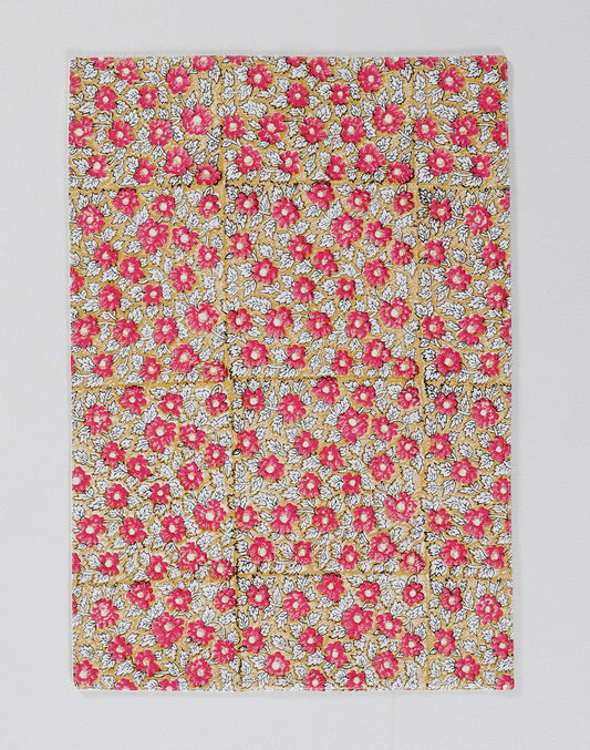 Set Of 6 - Pink Spring Cotton Placemat Set