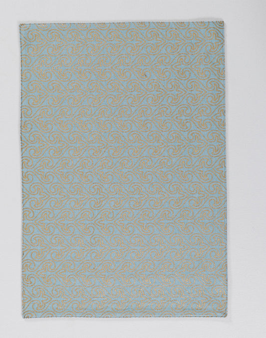 Set Of 6 - Blue Cotton Decorative Placemat Set