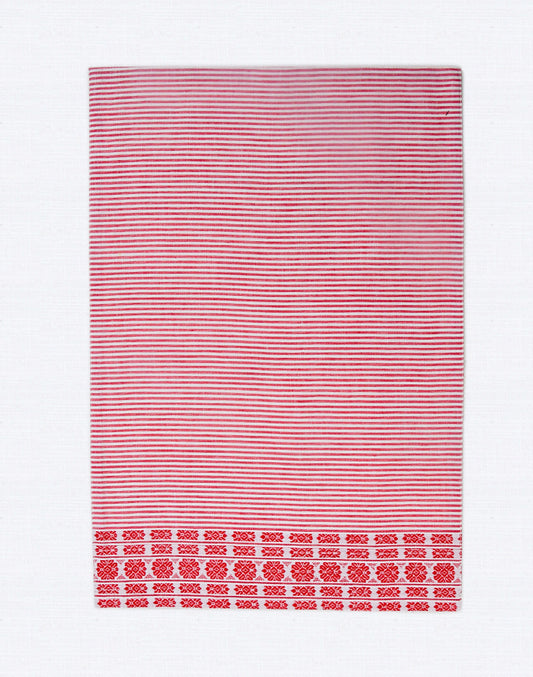 Set Of 4 - Pink Cotton Stripes Dinner Placemats